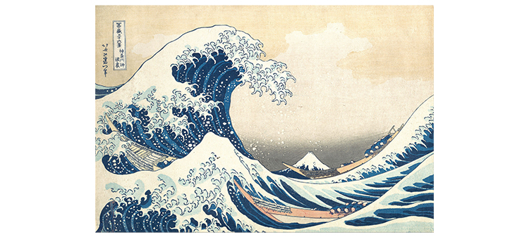 Hokusai used cold colours intentionally to create the Great Wave off Kanagawa. 