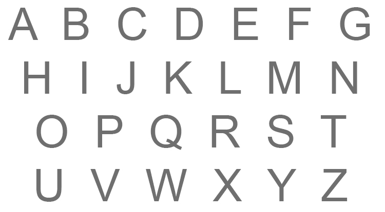 First, you must design your font. Print off all 26 letters of the alphabet. Use this as a template to create your font.