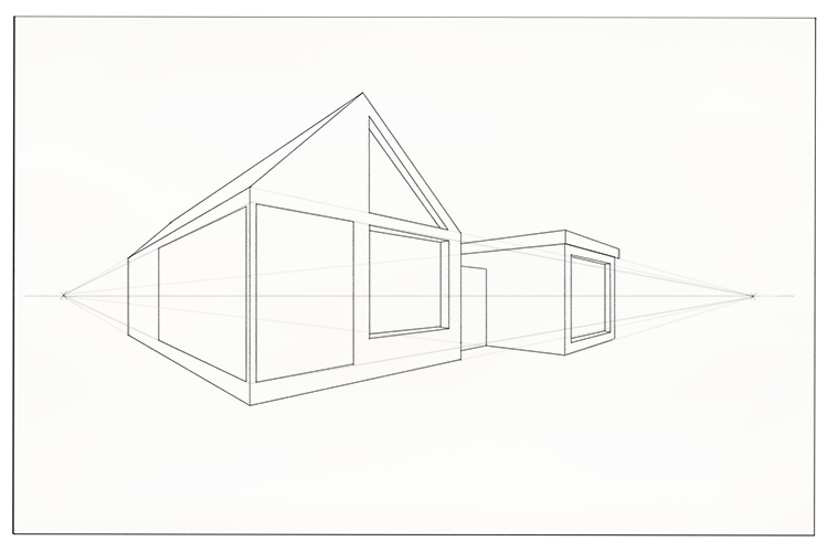To start this, draw the areas that will be open on the outer walls.