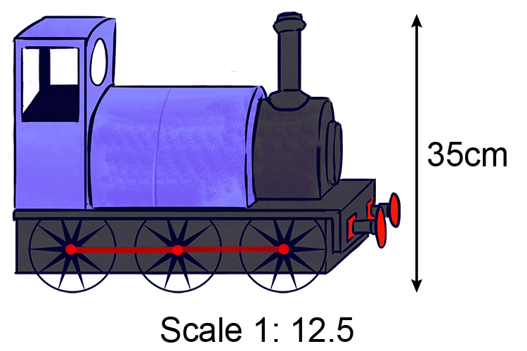 if a scale is 1:12.5 then for every 1 there is 12.5