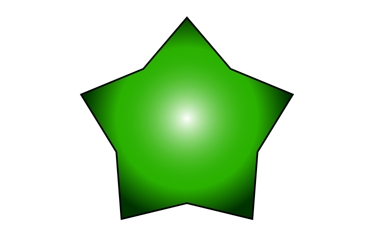 A star is a decagon but it is irregular