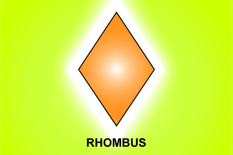 A rhombus orientated the correct way is the shape of a diamond