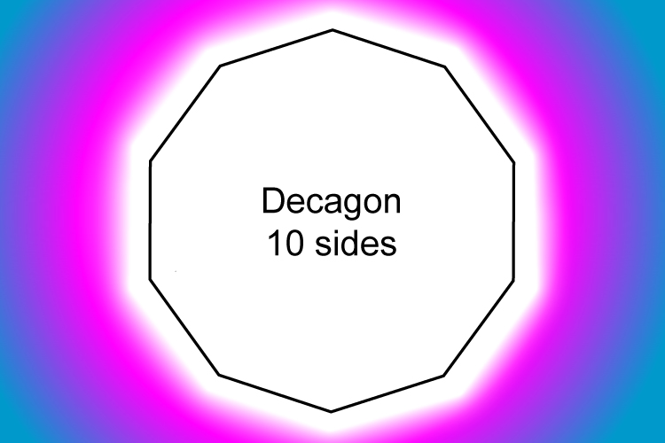 A regular decagon has 10 equal sides