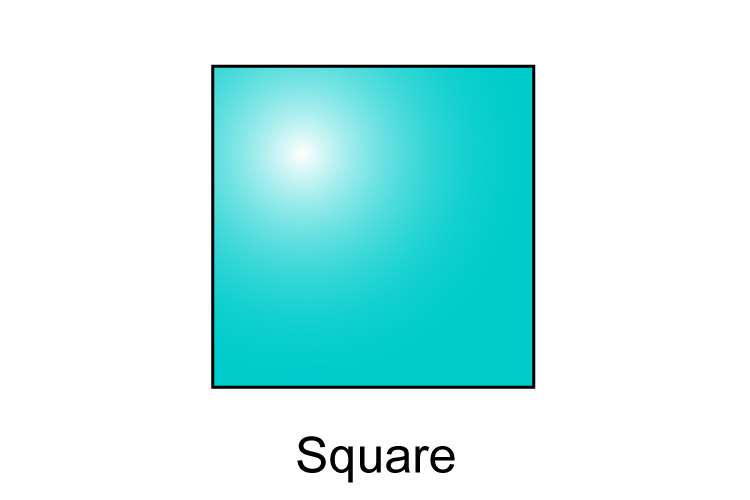 A square is a regular shape