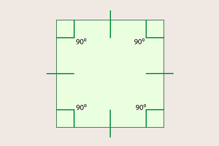 The internal angles of a square divided by 360 makes 4 this a whole number meaning it will tessellate