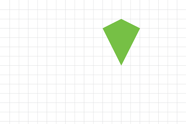 Draw this quadrilateral triangle 5 times as a tessellation