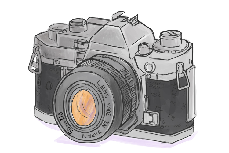 Picture of an SLR camera