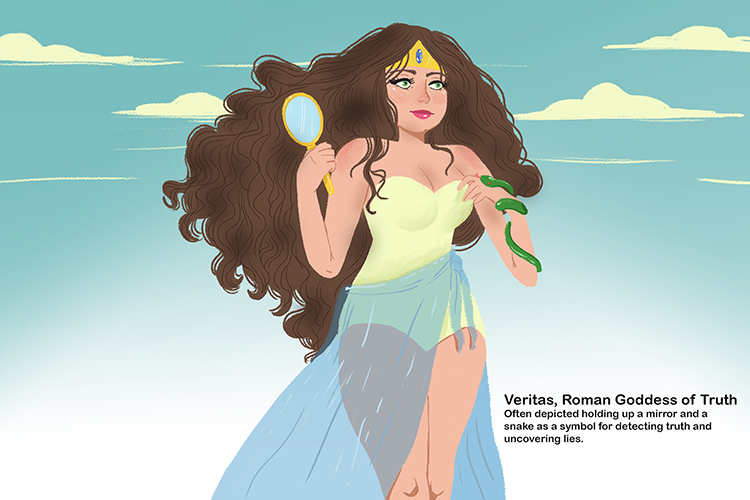 Verdad is feminine, so it's la verdad. Imagine a lady who's totally committed to the truth – a truth goddess.