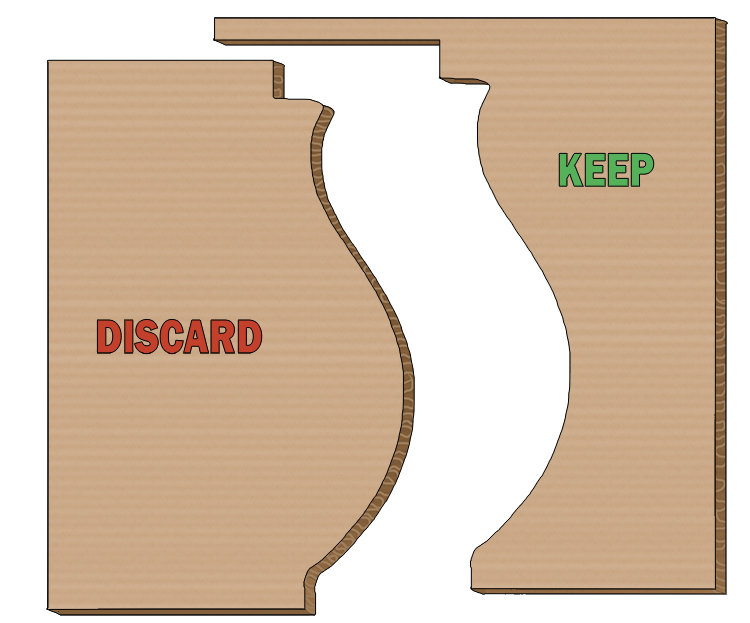  Cut off the excess and keep the outer section to use as a guide.
