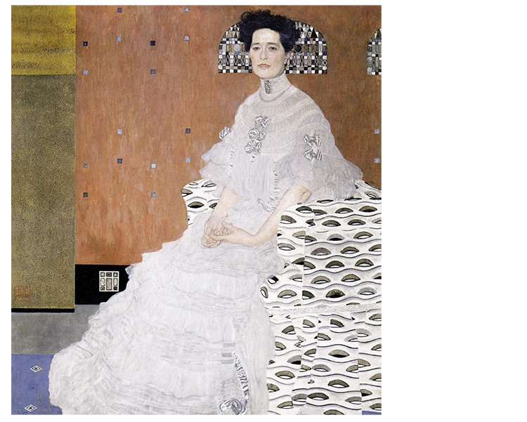 Gustav Klimt regularly used pattern