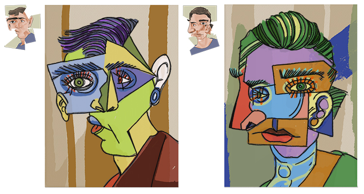 Pablo Picasso Cubism Art Drawing Tutorial of Face 