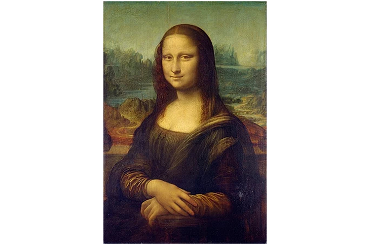 One famous work we could look at is The Mona Lisa by Leonardo Da Vinci.