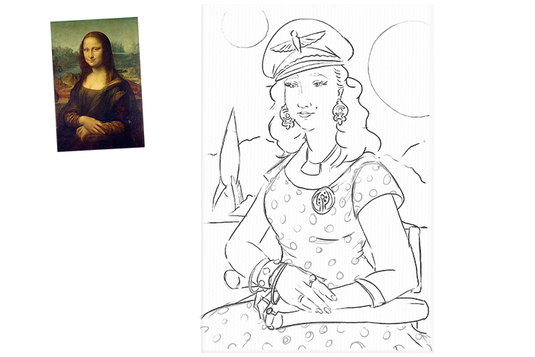 Once you are happy with your sketch, draw it in place darker and remove the guidelines and any messy lines.