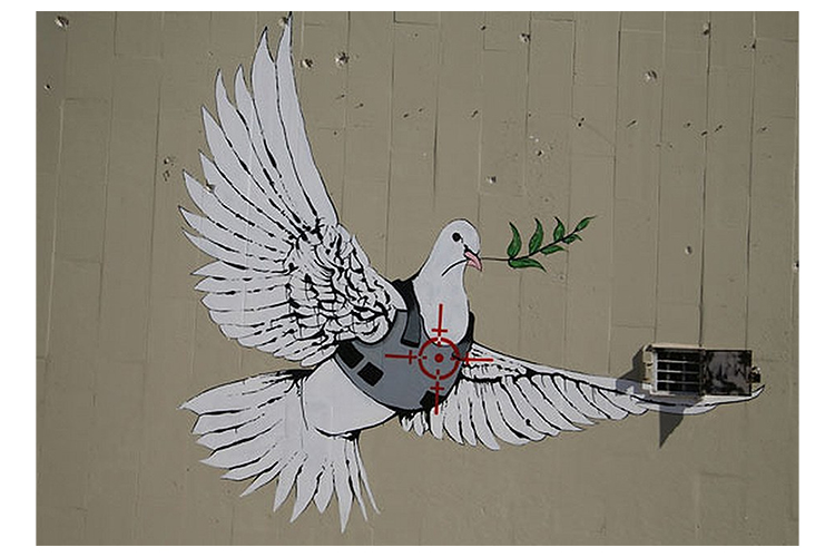Banksy on the West Bank Wall in Bethlehem.