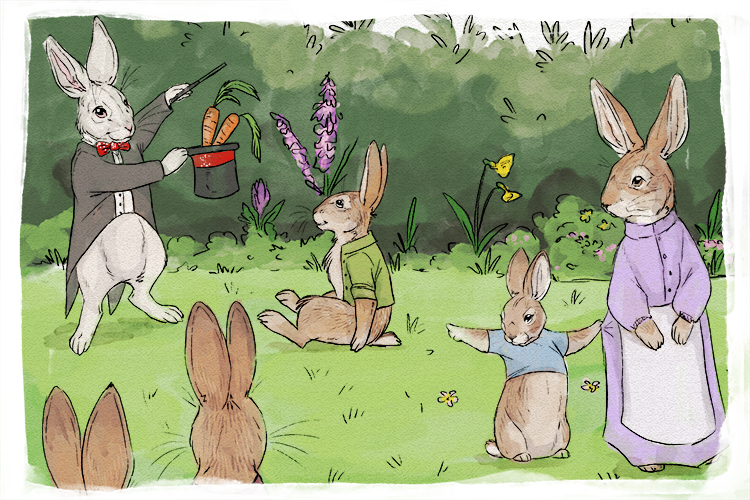 Be it rabbits up to tricks (Beatrix) or just pottering (Potter) around a garden, her watercolour animals in her novels became world famous.