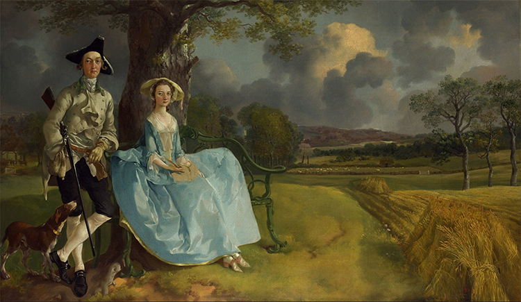 Here below is the result of an art brief to Thomas Gainsborough to paint a portrait to celebrate the marriage of Mr and Mrs Andrews. 