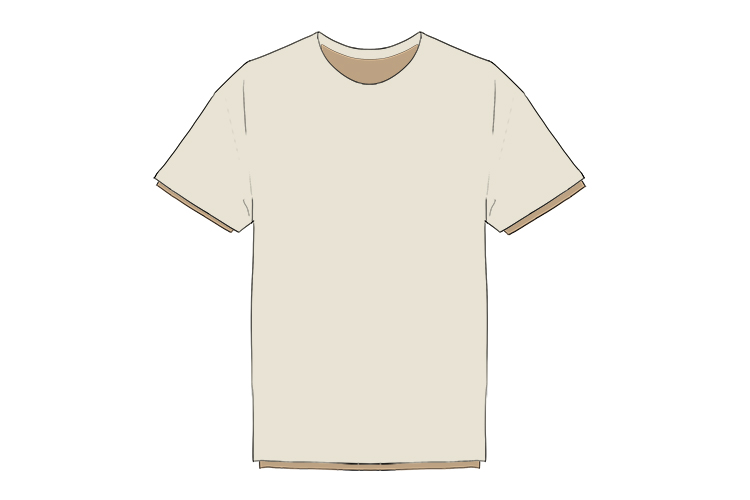 Cut out the cardboard shape and place it inside the t-shirt