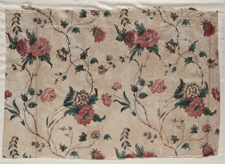 "File:England, 19th century - Glazed Chintz Fragment - 1928.210 - Cleveland Museum of Art.tif" is marked with CC0 1.0.