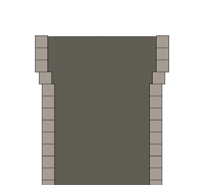 The cross-section of the top of your tower should look similar to the image below