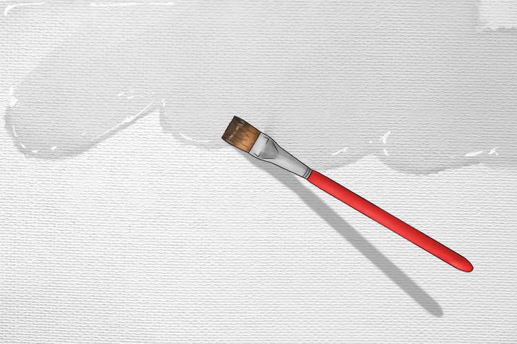 Use your large, flat paintbrush to cover the entire piece of paper in water. You don't want it to be soggy, but make sure there are no dry patches.