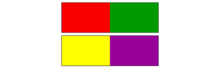 Some other complementary colours include red and green, and yellow and purple.