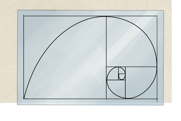 Trace your golden spiral onto your acetate
