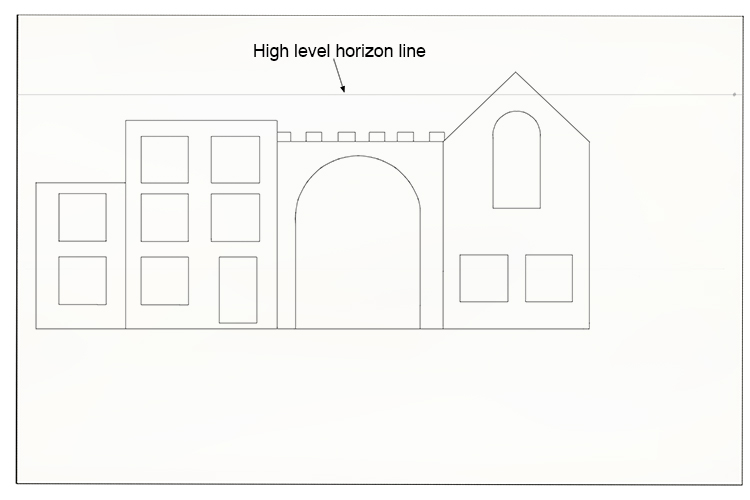 High and Low Level Horizon Line (One Point Perspective) – Art