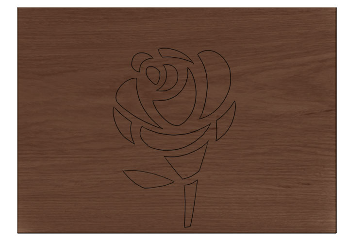 Now draw your inlay design onto your sheet of wood
