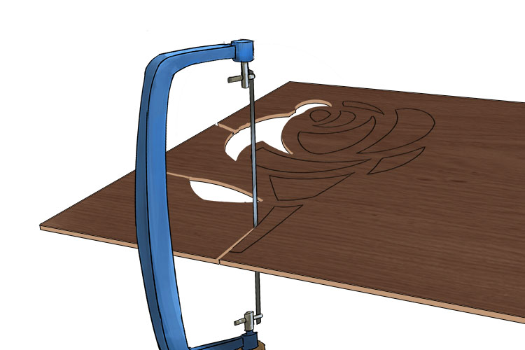 Cut your design out using a coping saw