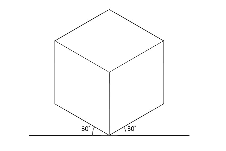 An isometric drawing (also referred to as isometric projection) is a way of presenting a three dimensional object in 2D by applying a 30 degree angle to it's sides