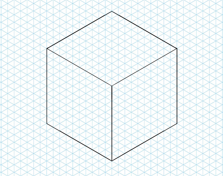 Using an isometric grid makes it quick and easy to draw an isometric projection