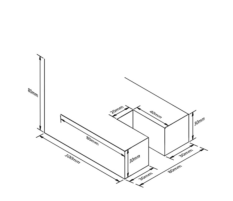 Now take all of your measurements from the front, side and plan view of the original drawing and use the same lengths of each of the lines to start to build your isometric drawing