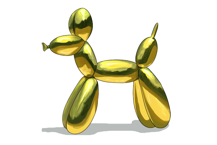 A sculpture chef (Jeff) who cooked up cool cartoon (koons) balloon animals.