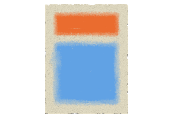 Once all the edges are smudged, you are left with the three-coloured, block effect that Mark Rothko was famous for: