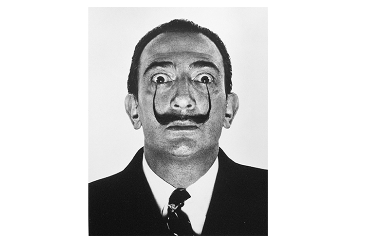 Dali's face became an iconic symbol itself and helped market his work, due to his enormous long curved moustache.