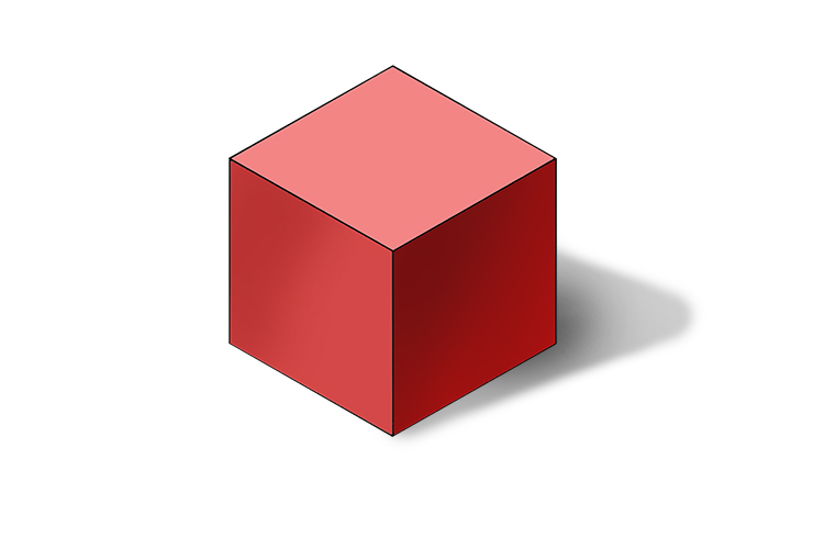Give an object shading and it will appear to have depth and own its surrounding space.