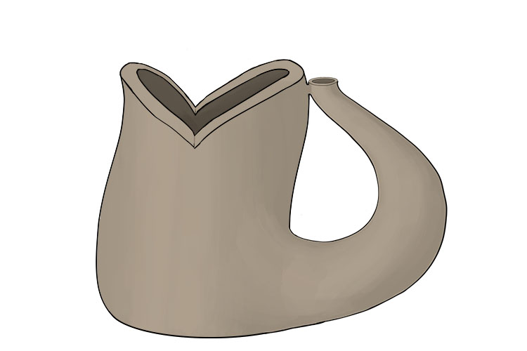 Smooth out the seams where the handle attaches to the body of the jug