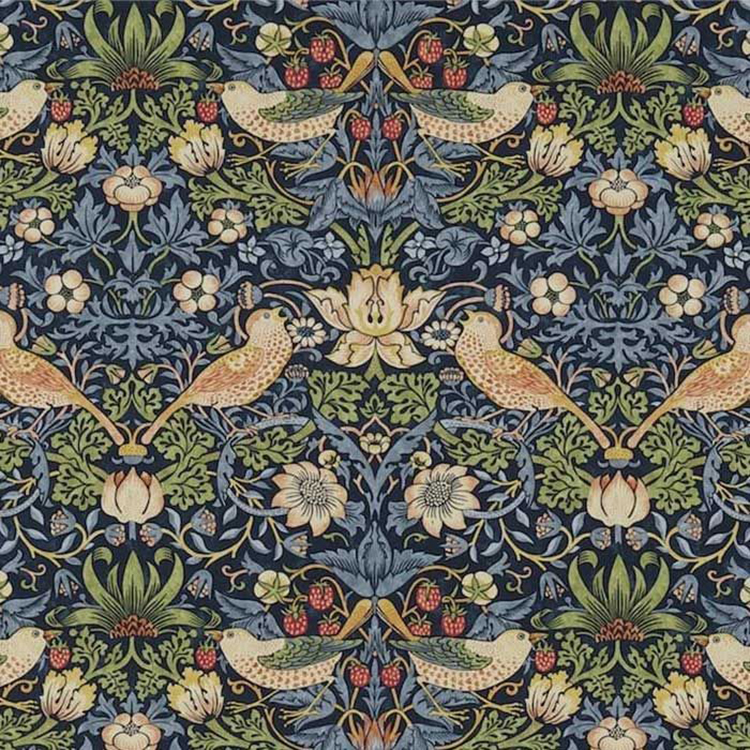 William Morris used nature as an inspiration to create these patterns using leaves, vines, branches, flower and birds.