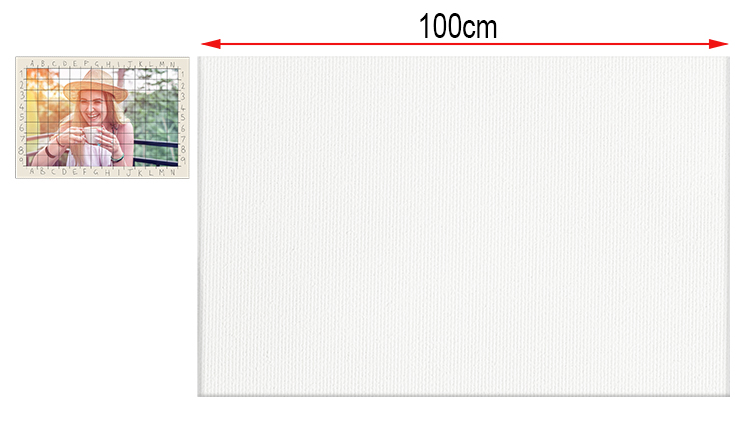  Measure the width of your canvas, board or paper.