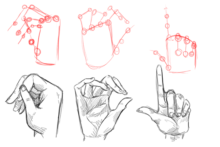 You can now use this technique to draw hands in any pose!