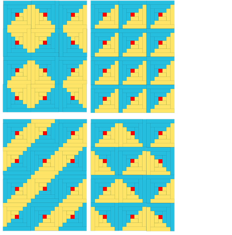 Sew these 12 squares together in a pattern you like. 