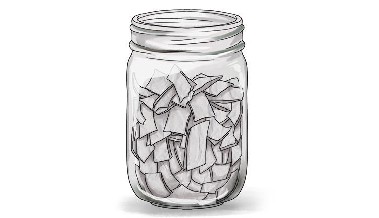 Fold the paper and put all the nouns in a jar and shake it to mix them up. 
