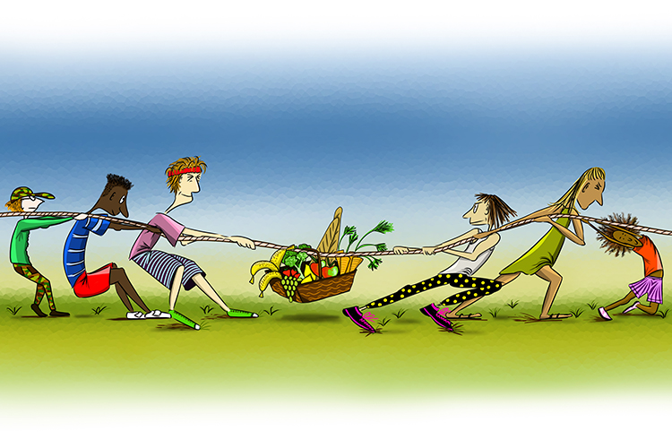 Competition in nature can be for anything from food to mates.