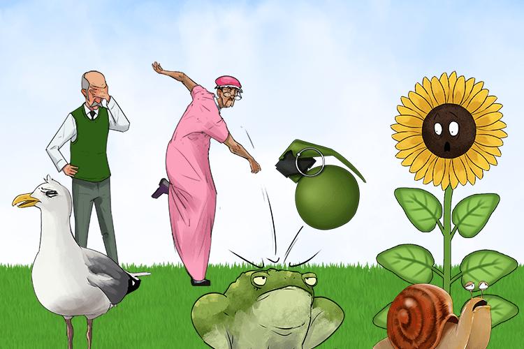 My Mrs threw grenades (MRS GREN) at any living thing