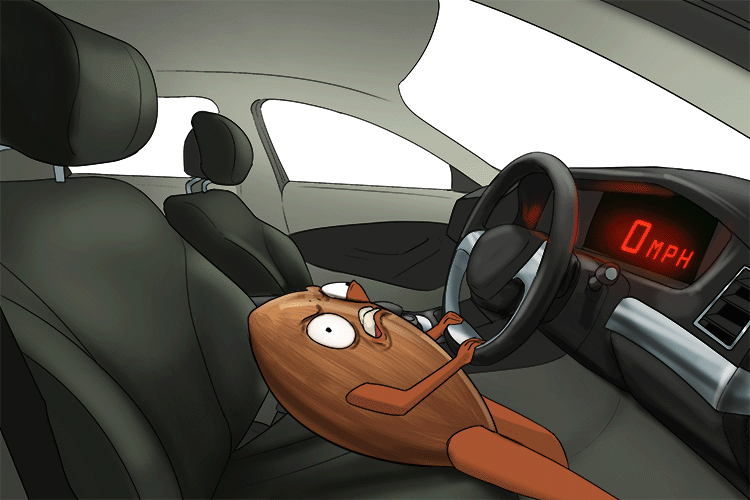 A seed (acid) is driving a car that won't go any faster than 7MpH (acids are less than 7 on the PH scale) because it is so small it can't push the accelerator pedal down any further (so an acid pH is from 1 to 7)