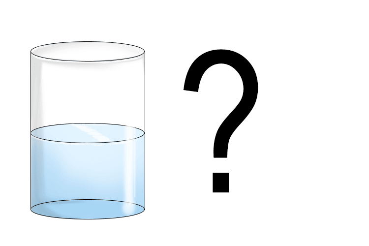 In this glass is 18 grams of water.