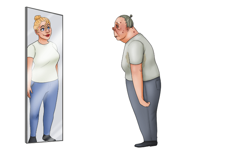 a mirror that changes your appearance.