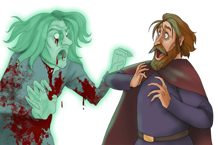 A banquet is held at the royal palace. Macbeth is informed that Banquo is dead, but Fleance escaped