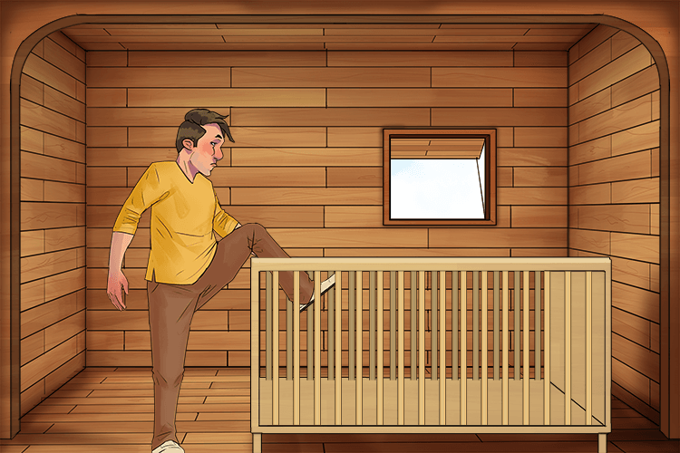 and then I climb into the crib