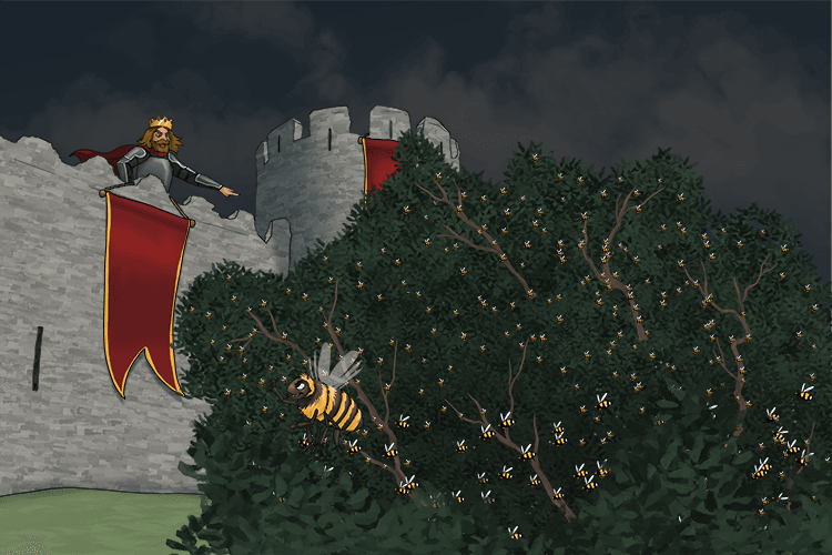 4. The bees pick up branches to camouflage themselves (CAMOUFLAGE).